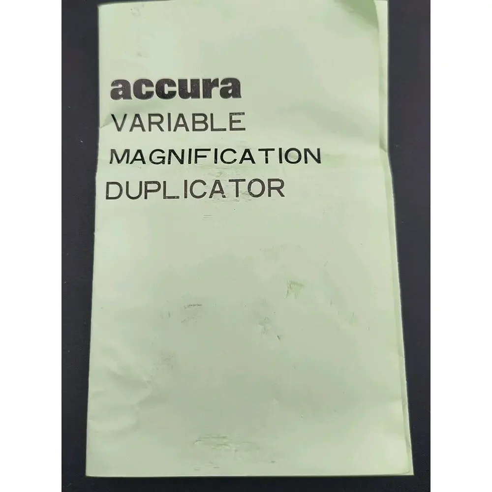 Vintage Accura Variable Magnification Slide Duplicator - Boxed w/ Manual
